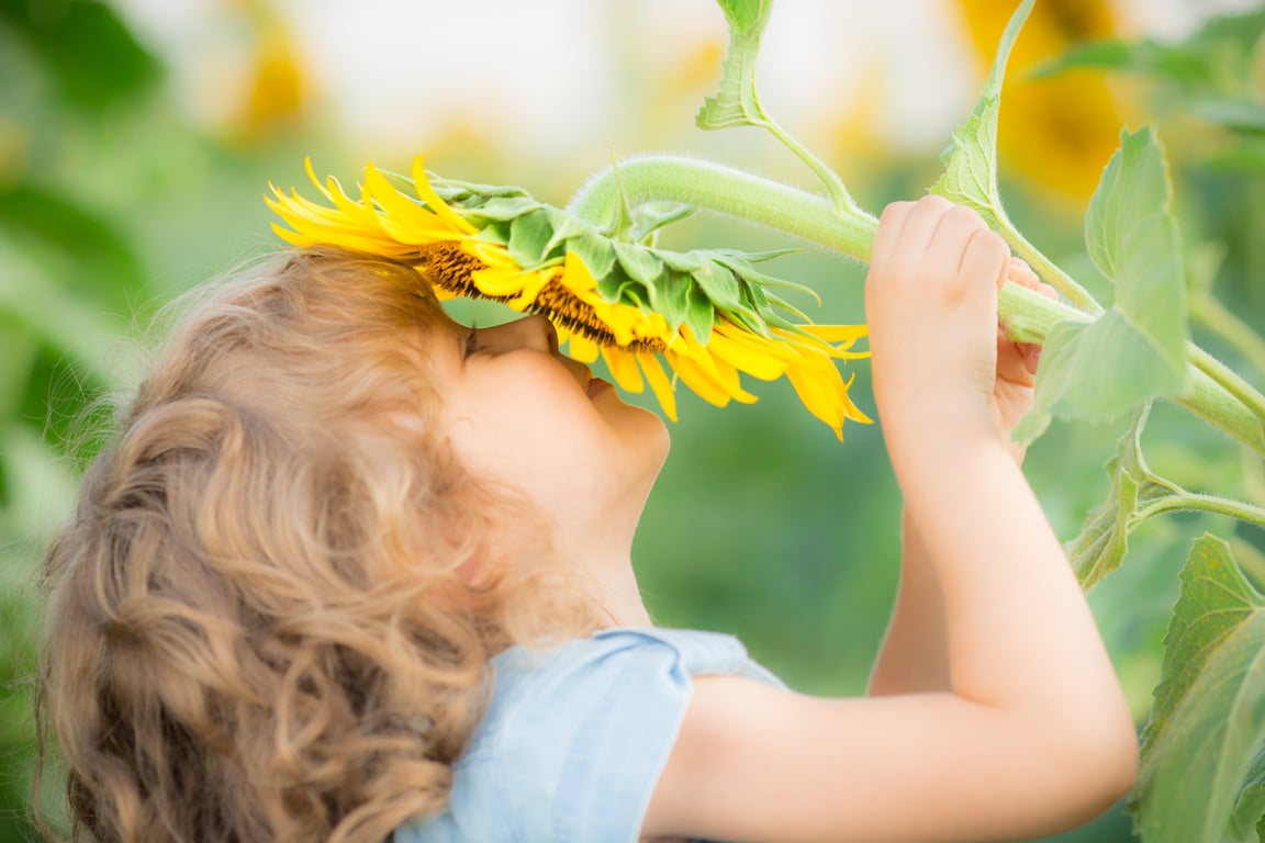 Child in spring